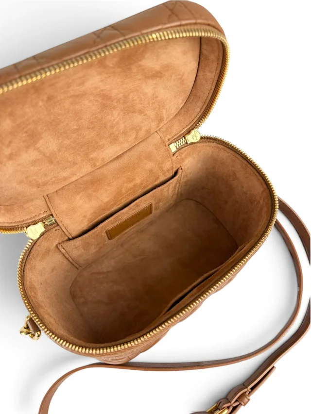 Dior Brown Lambskin Cannage Small Vanity in Brown Lambskin from Season 2 Consign, photo 9 of 9