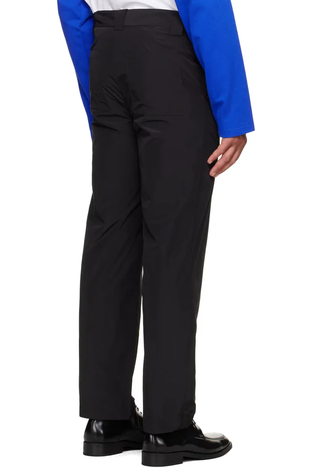 LII Black Straight Fitted Active Trousers, photo 3 of 4 from SSENSE