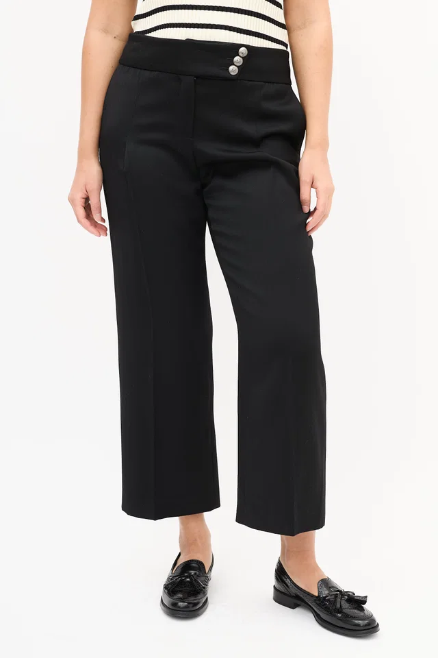 Chanel FW 2008 Wool Wide Leg Trouser in Wool from VSP Consignment