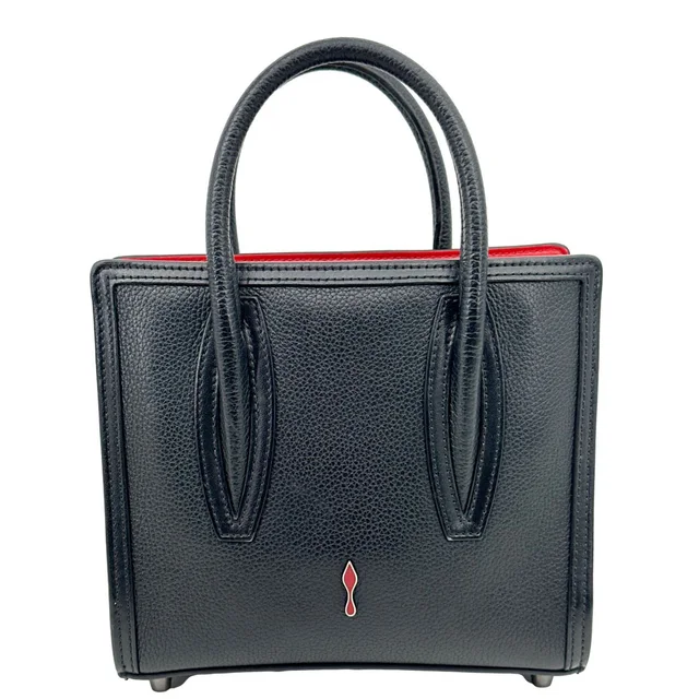Christian Louboutin Paloma Mini Leather Tote Shoulder Bag Black in Black Leather from Dallas Designer Handbags