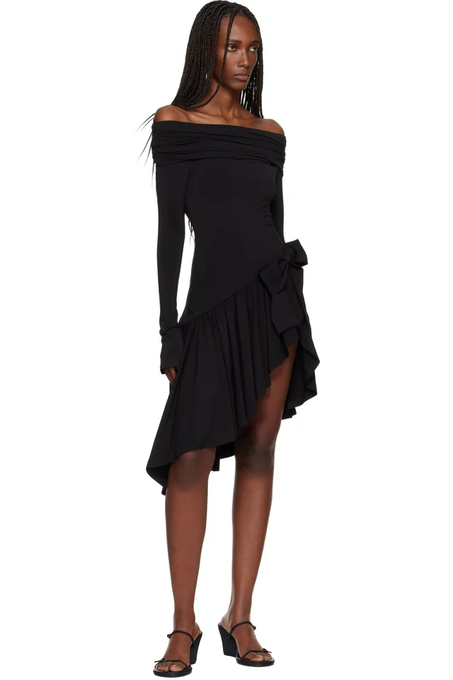 GUIZIO Black Lola Minidress, photo 4 of 4 from SSENSE