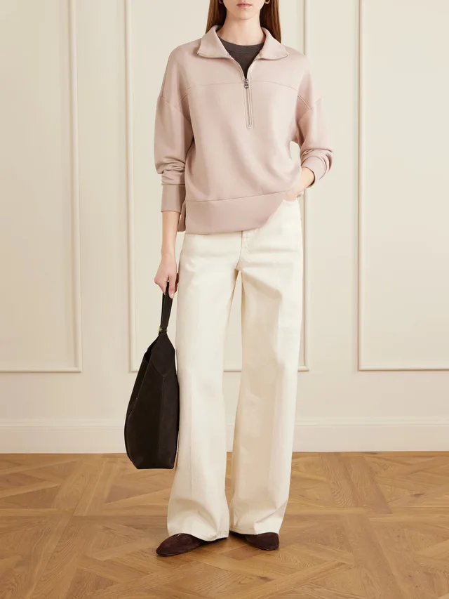 VARLEY Kayleigh paneled jersey half-zip sweater, photo 2 of 2 from NET-A-PORTER (Canada)