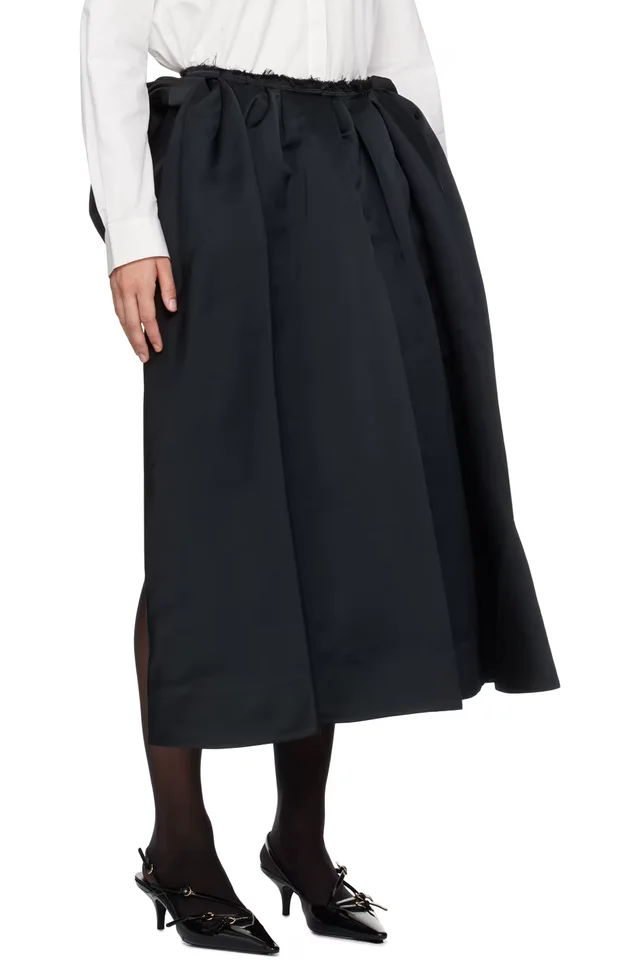SHUSHU/TONG Black Vintage Irregular Miniskirt, photo 2 of 4 from SSENSE