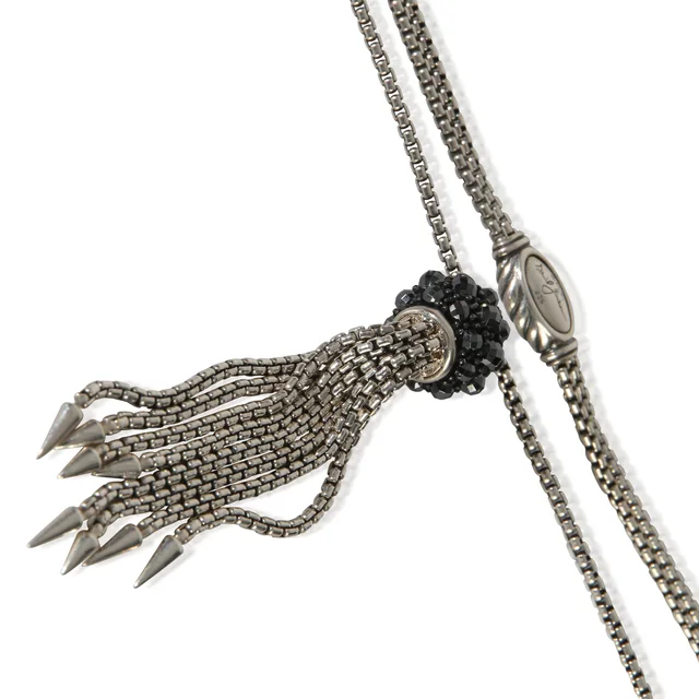 David Yurman Sterling Silver Hematite Berries Tassel Necklace 925 in Silver from HEWI, photo 2 of 2
