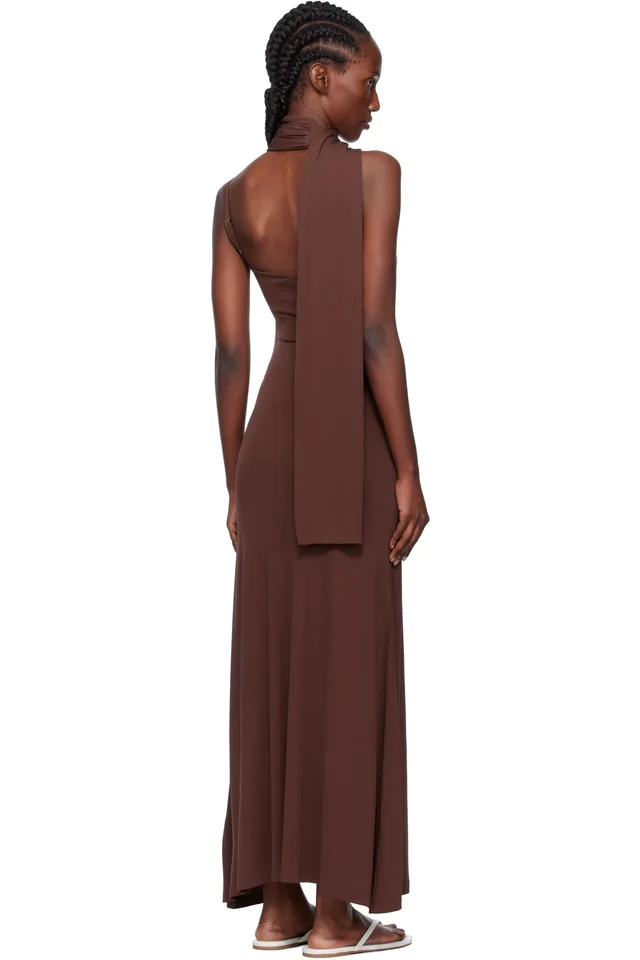 Aya Muse Burgundy Wisp Maxi Dress, photo 3 of 4 from SSENSE