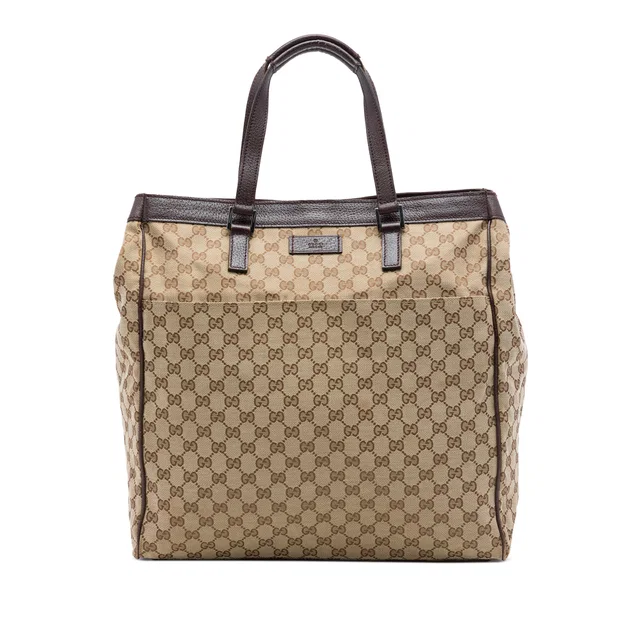 Beige Gucci GG Canvas Tote in Beige Canvas from Designer Revival