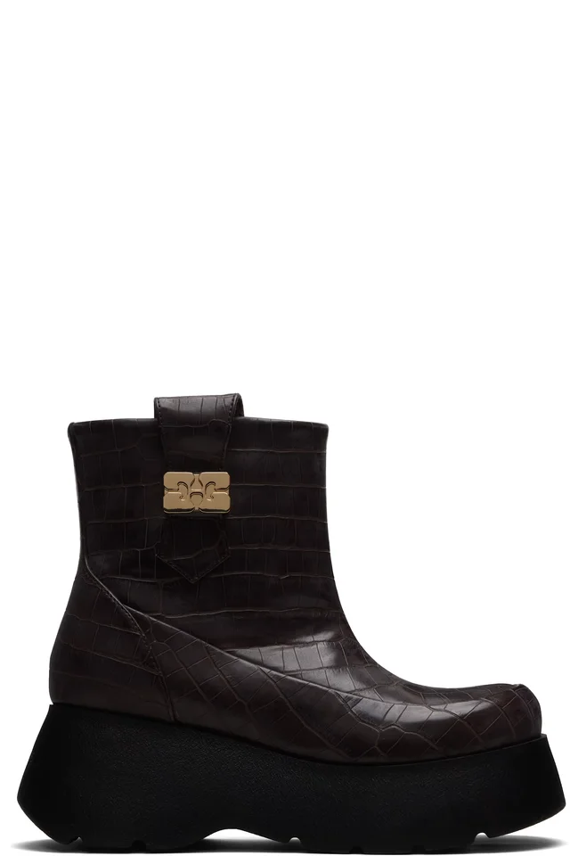 Brown Kat Low Boots, image 1 of 1 from SSENSE