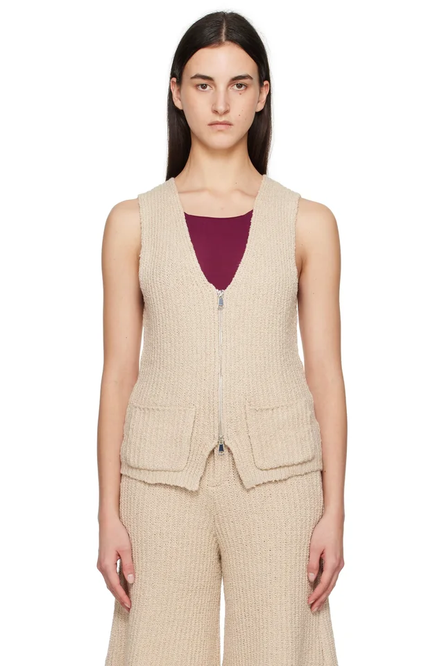Beige Cae Vest, image 1 of 1 from SSENSE