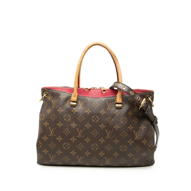 Brown Louis Vuitton Monogram Pallas MM Satchel in Brown Coated canvas from Designer Revival