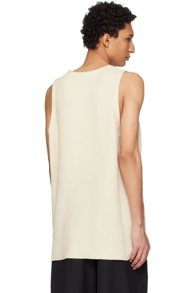 Fear of God Off-White Knitted Tank Top, photo 3 of 4 from SSENSE
