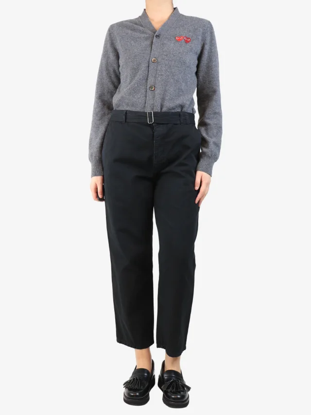 The Row Black belted trousers - size W 32 in Black from Sign of the Times, photo 2 of 3