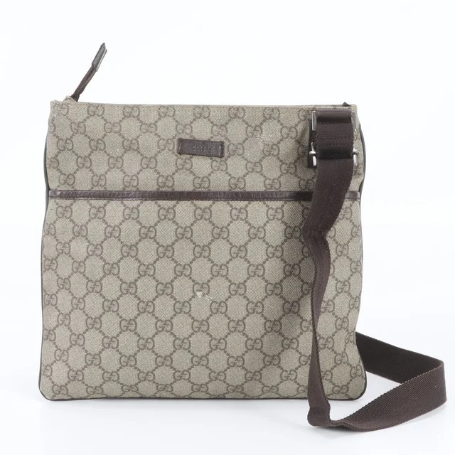 Gucci GG Supreme Leather Shoulder Bag Crossbody Messenger Business in Leather from The Reluxe