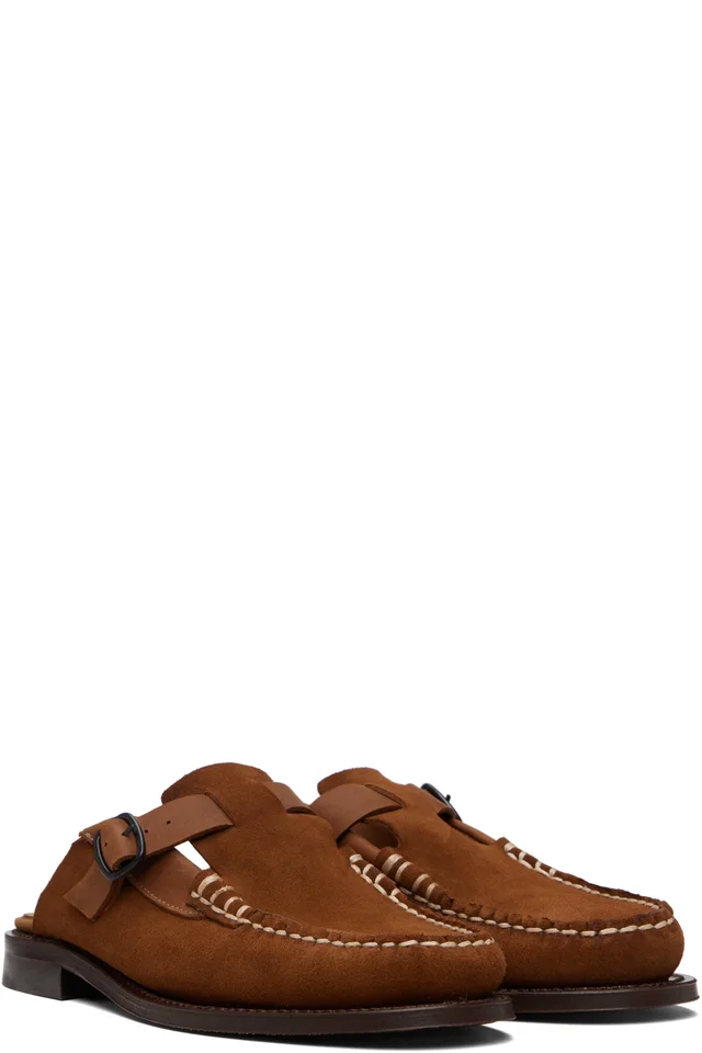 HEREU Brown Barraca Slip-on Loafers, photo 4 of 5 from SSENSE