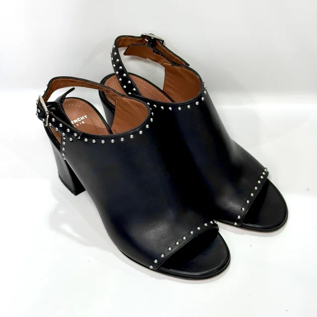 Givenchy Studded Mules Sz 36 in Black Leather from Revivre Luxury Consignment