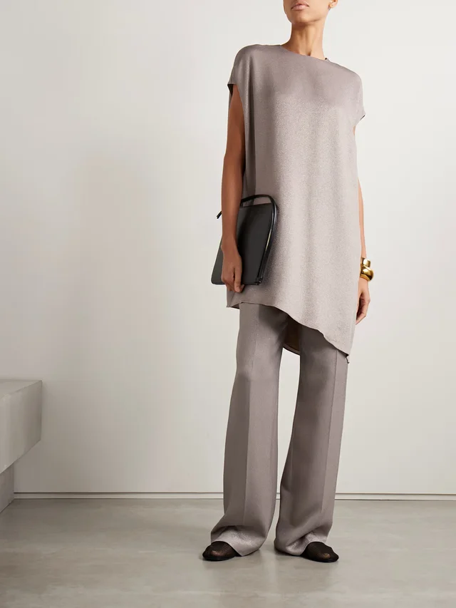 FFORME Angee asymmetric metallic cloqué mimi dress, photo 2 of 2 from NET-A-PORTER (Canada)