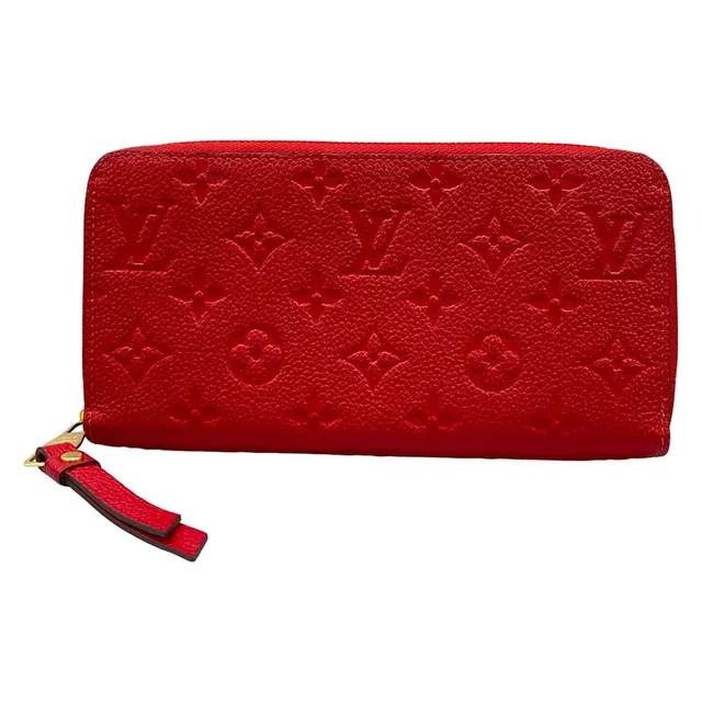 Louis Vuitton Wallet Monogram Empreinte Zippy Scarlet Leather Cowhide in Red Leather from The Reluxe