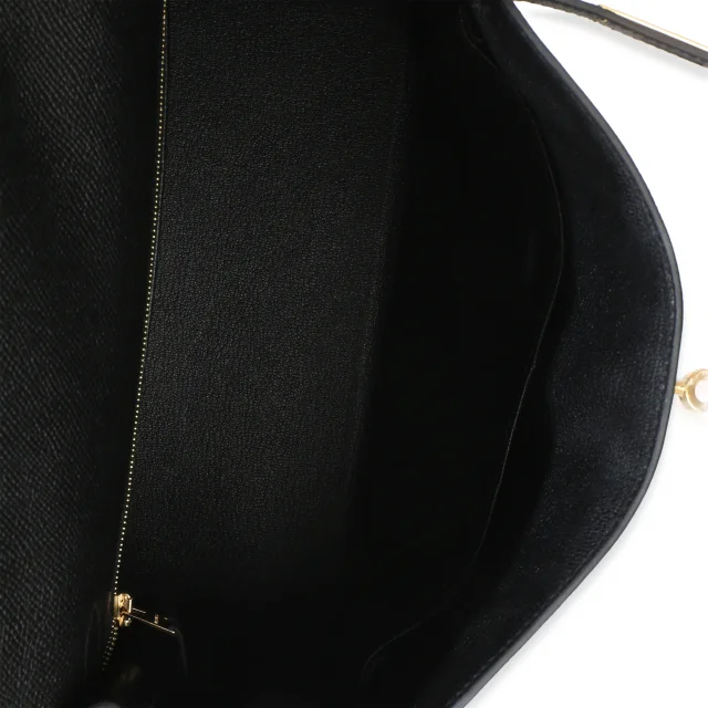 Hermès Epsom Sellier Kelly 28 GHW in Black Epsom leather from myGemma, photo 10 of 13
