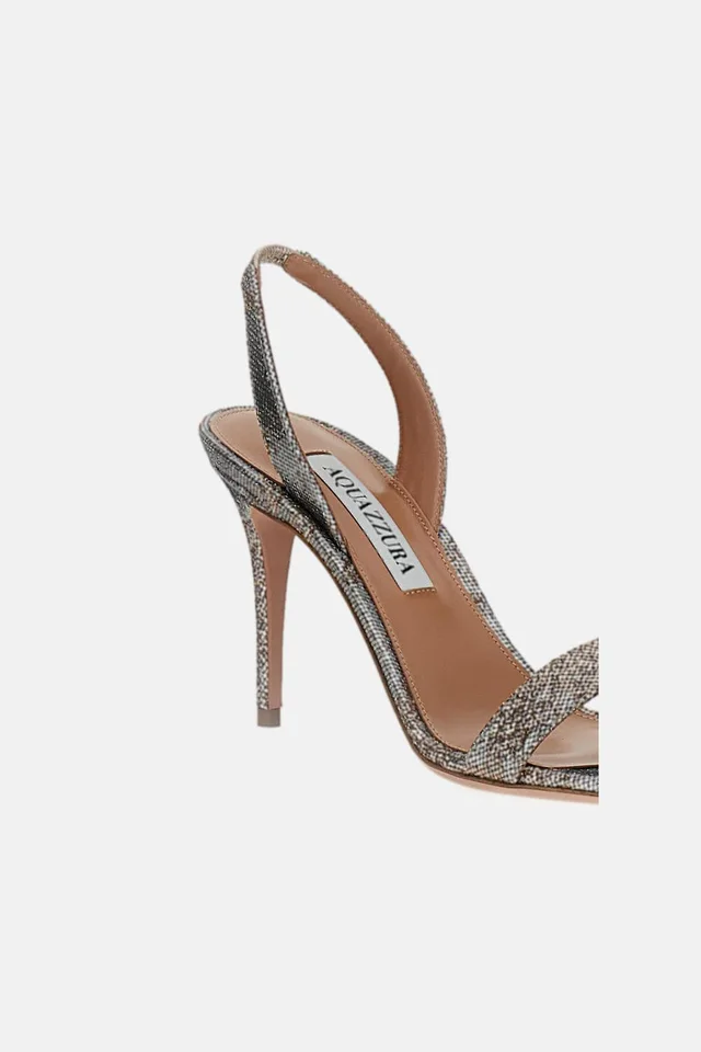 Aquazzura metallic-effect slingback sandals, photo 3 of 3 from SENSER