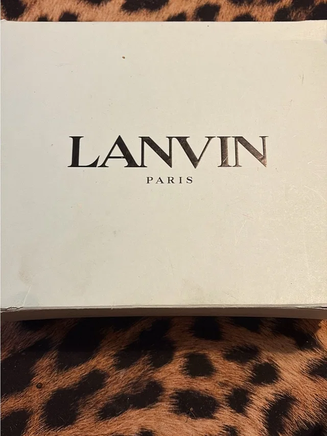 Lanvin Light Blue Box With Black Logo And Green Shoe Sticker in black|white from Poshmark
