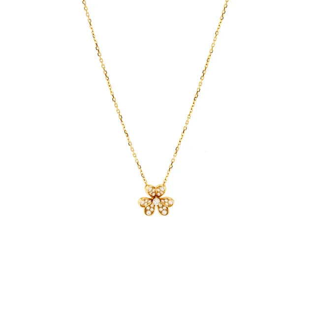 Van Cleef & Arpels Frivole Pendant, Mini Model, Rose Gold, Diamonds in Pink from EMIER