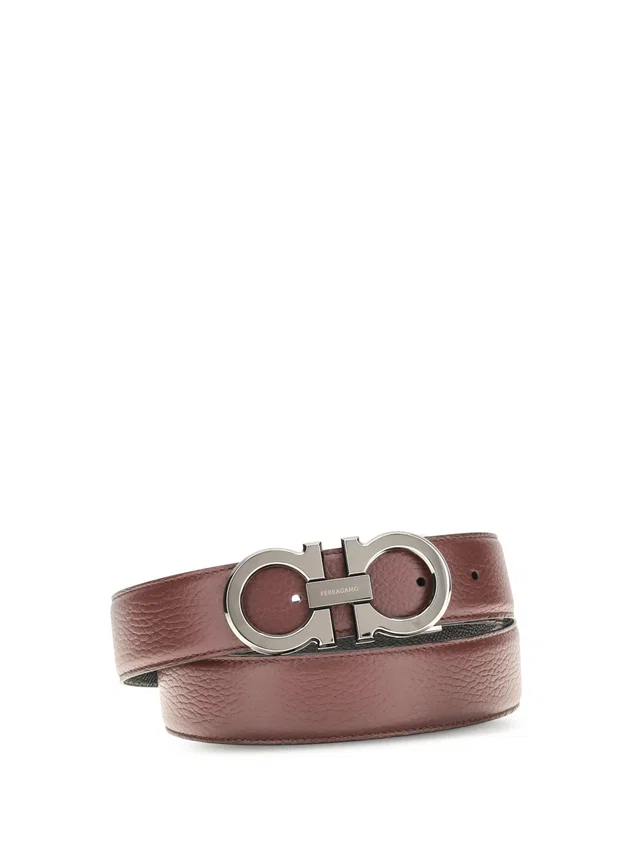 Ferragamo Belt — Brown Calf Leather Bos Taurus in Brown Calfskin from HEWI