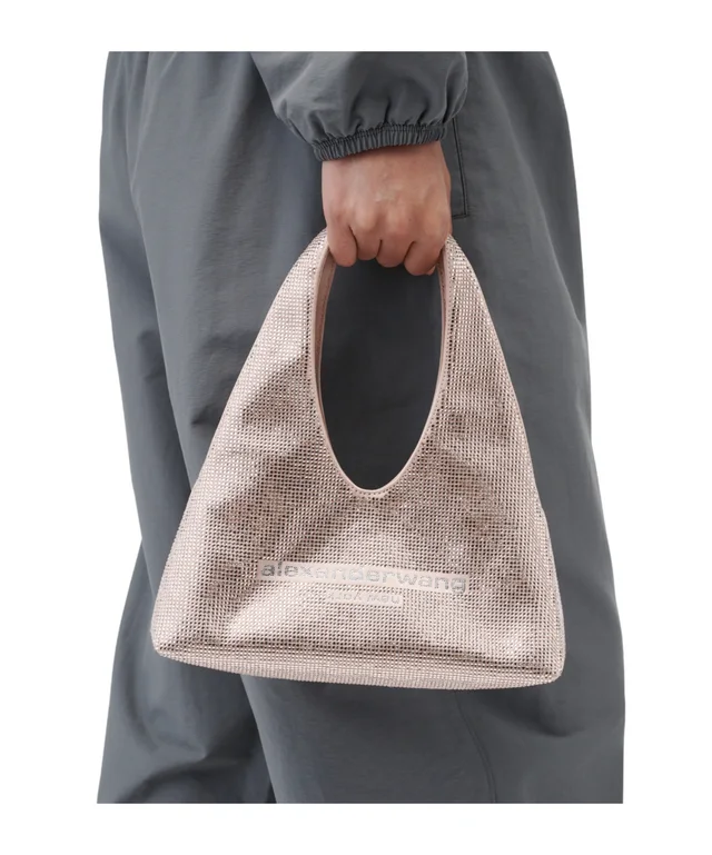 Alexander Wang crystal-embellished logo-patch shoulder bag, photo 4 of 5 from SENSER