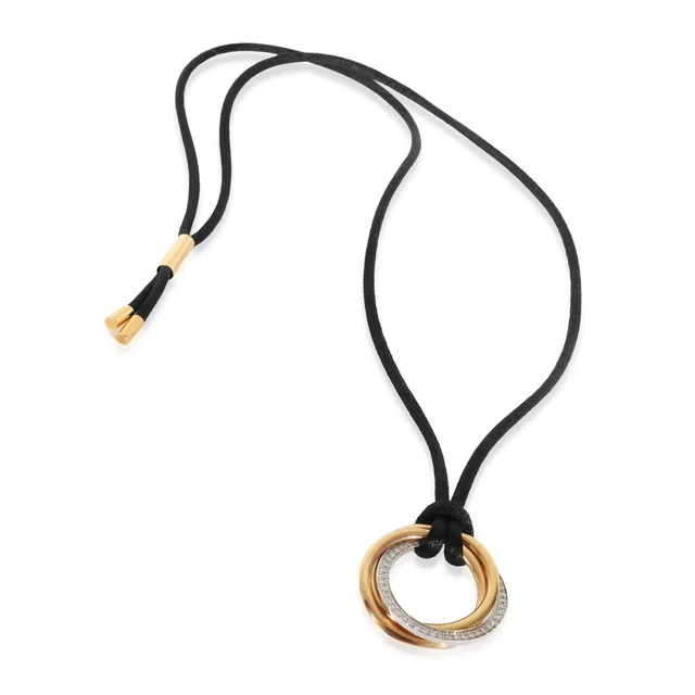 Cartier 3-Tone Gold Diamond Medium Model Trinity Necklace in Gold from myGemma, photo 2 of 2