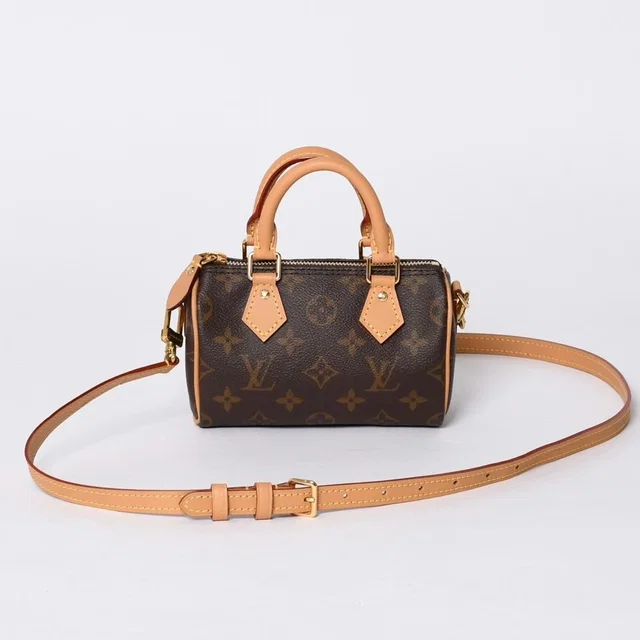 Louis Vuitton Nano Speedy Handbag 2-Way Bag Monogram in Leather from The Reluxe