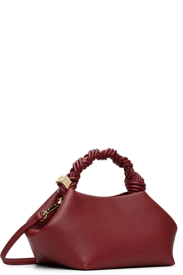 GANNI Red Grained Small Bou Bag, photo 3 of 4 from SSENSE