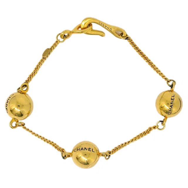 Chanel Bracelet Gold Medallion 98P in Gold from AMORE Vintage Tokyo