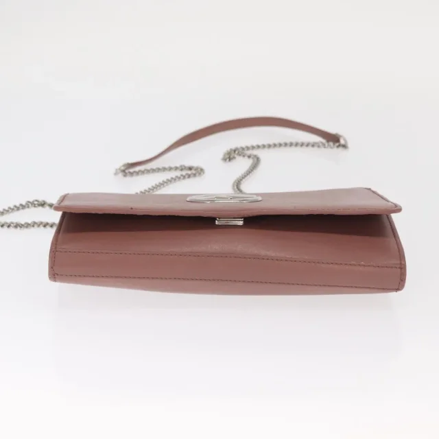 Fendi F Is Wallet On Chain Leather Pink Bag in Pink Leather from HEWI, photo 17 of 24