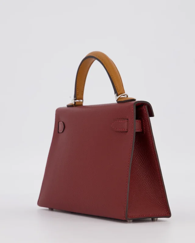 Hermès Mini Kelly II Tricolour 20 Bag in Burgundy Epsom leather from Sellier, photo 15 of 23