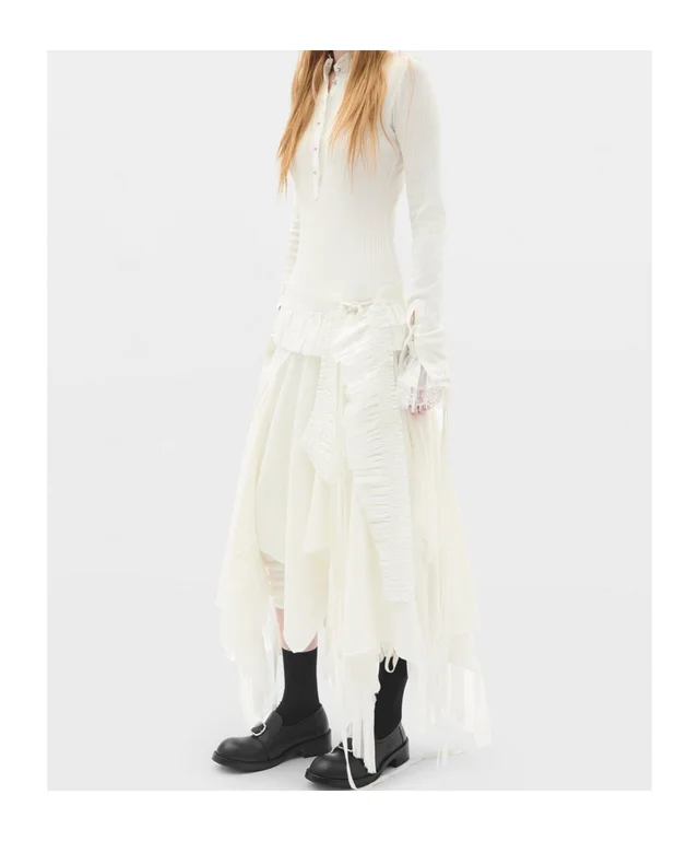 Ann Demeulemeester Tessie Serafino ruffled asymmetric dress, photo 2 of 6 from SENSER