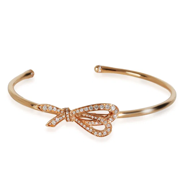Tiffany & Co. Bow Bracelet in 18k Rose Gold 0.82 CTW in Pink from myGemma