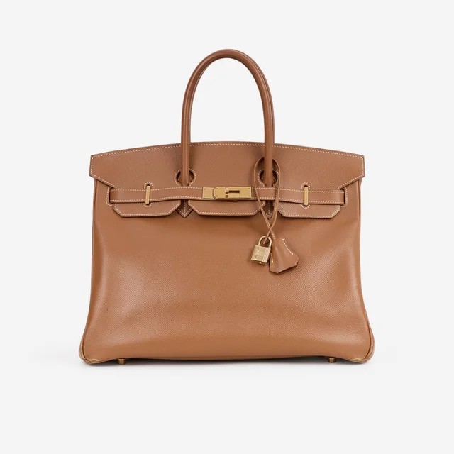 Hermès Vintage Birkin 35 - Gold Courchevel | Gold Hardware in Brown Courchevel from Bagista