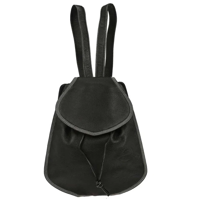 Loewe Black Leather Backpack in Black Leather from AMORE Vintage Tokyo