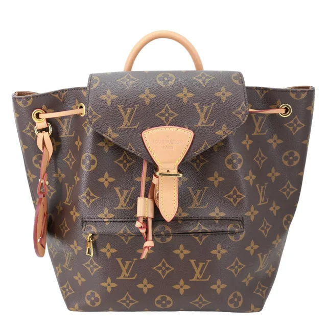 Louis Vuitton Montsouris PM Monogram Canvas Backpack Brown in Brown Coated canvas from Dallas Designer Handbags