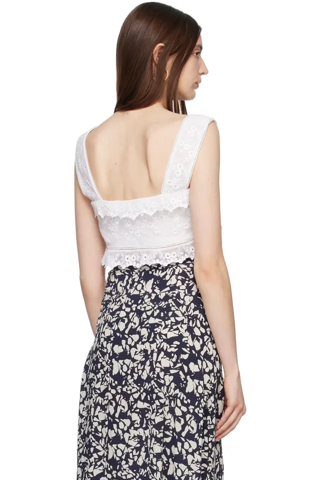 Isabel Marant White Mecelia Tank Top, photo 3 of 4 from SSENSE