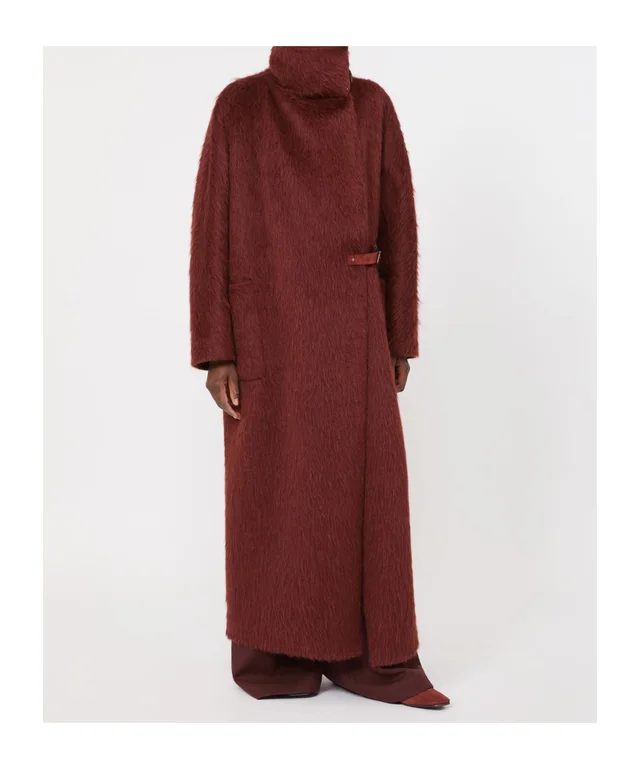 Max Mara buckle-fastening high-neck coat, photo 3 of 5 from SENSER