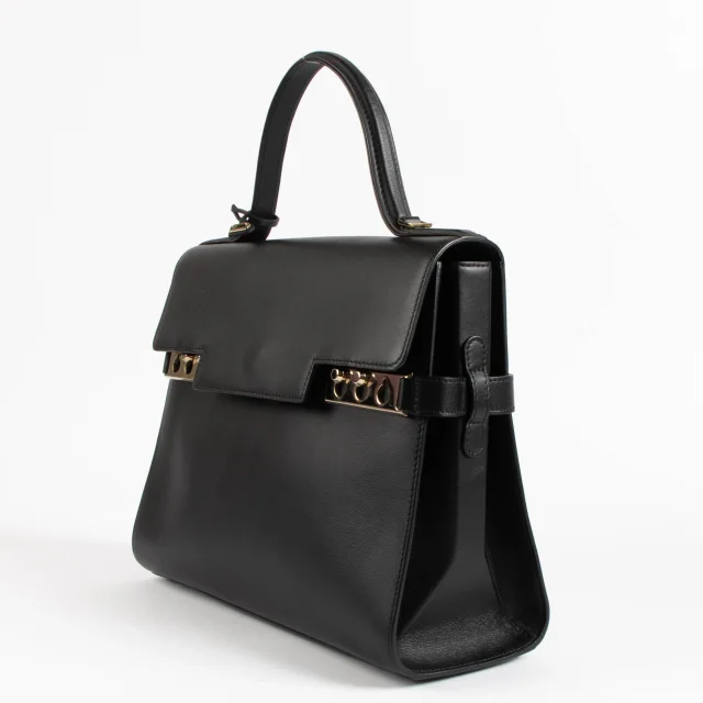 Delvaux Black Souple Calf Tempête GM Bag in Black Calfskin from Labellov, photo 3 of 8