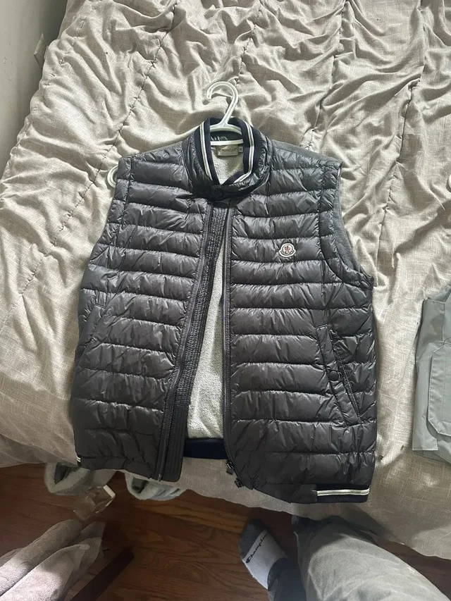 Moncler Puffer Front Vest Grey in gray from Grailed