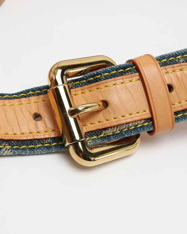 Louis Vuitton Monogram Denim Belt, Size 80 in Denim from A Retro Tale, photo 3 of 5