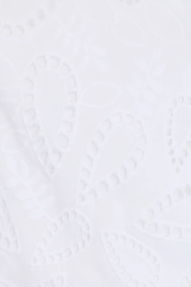 Saloni Meadow Cropped Broderie Anglaise Cotton Top in White, photo 4 of 4 from THE OUTNET