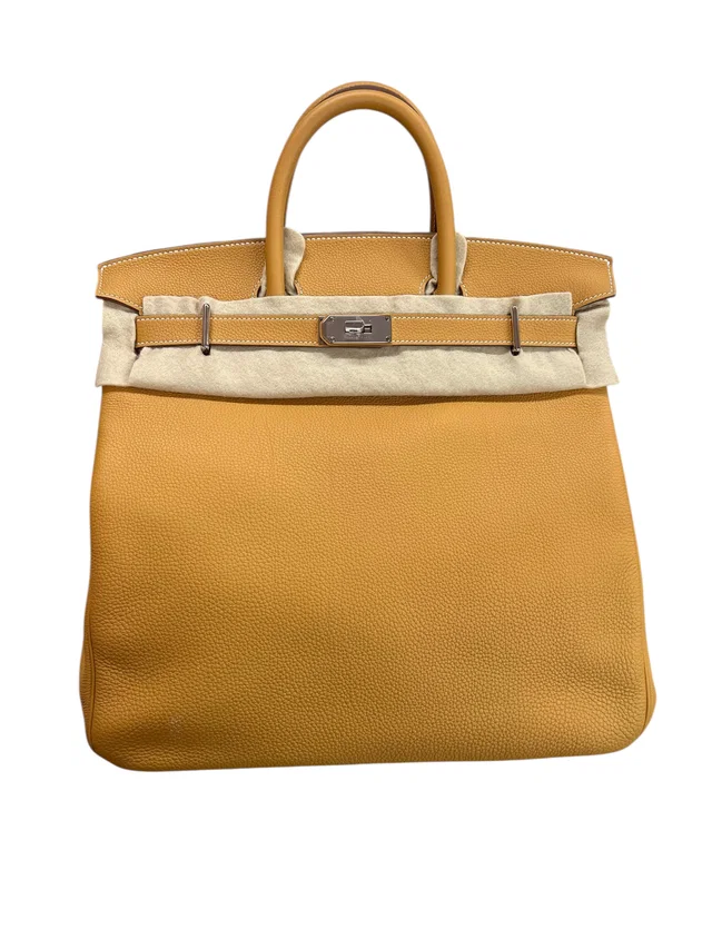 Hermès Haut A Courroies 40 Naturel sable Togo PHW #B in Beige Togo leather from Luxury Promise