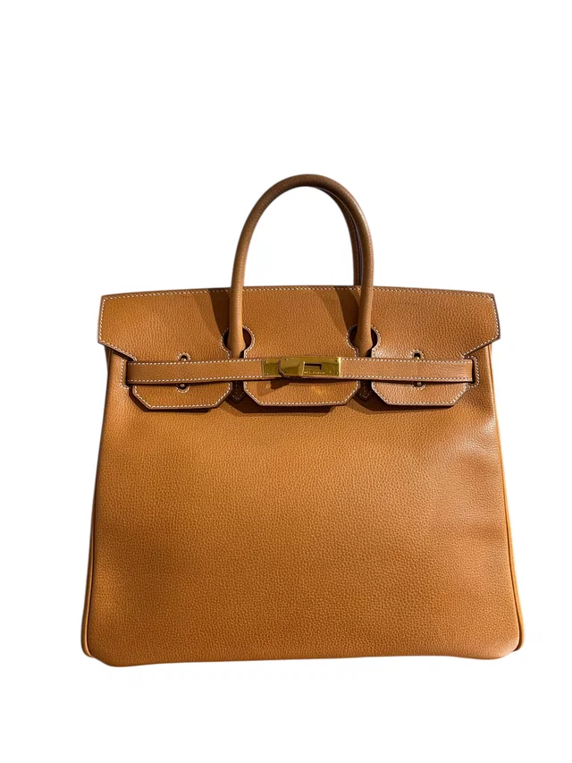 Hermès HAC 32 Naturel Vache Liegee GHW #H Y2004 from Luxury Promise
