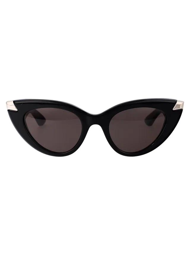 Alexander McQueen Am0442s Cat-Eye Acetate Sunglasses — Black in Black from HEWI