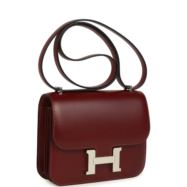Hermès Constance 1-18 Rouge H Box Palladium Hardware in Burgundy Lambskin from Madison Avenue Couture, photo 2 of 2