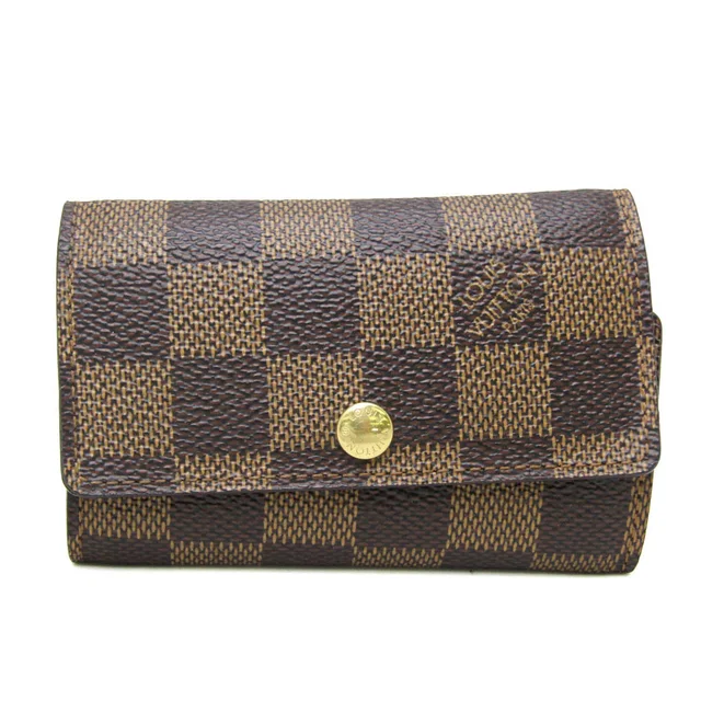 Louis Vuitton Damier 6 Key Holder N62630 Men,Women Damier Canvas Key Case Ebene in Brown Damier Canvas from Elady