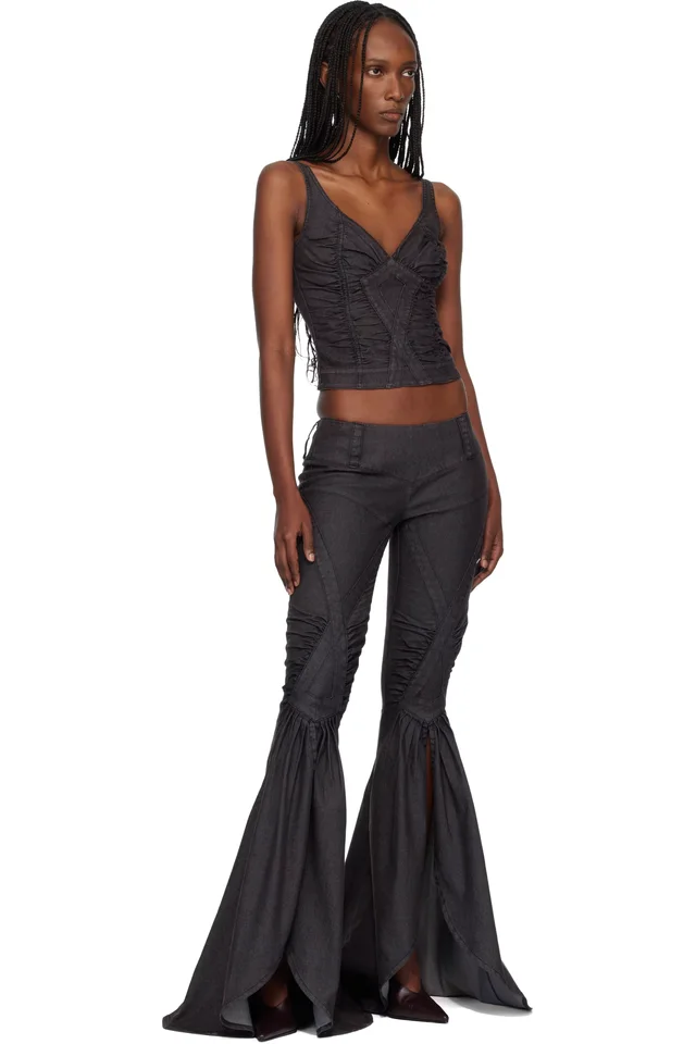 Miss Sixty Black KNWLS Edition Slit Tailback Trousers, photo 4 of 4 from SSENSE