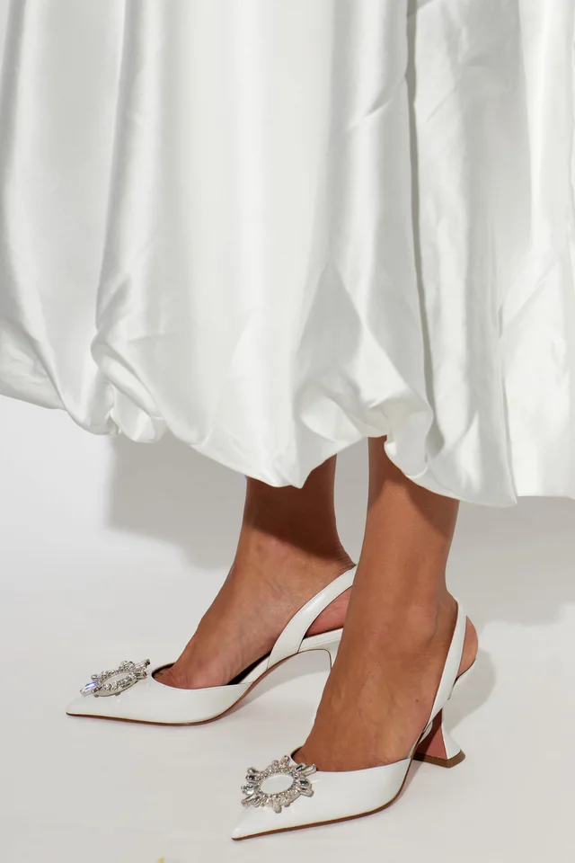 Amina Muaddi Begum Slingback High-Heeled Sandals, photo 4 of 5 from SENSER